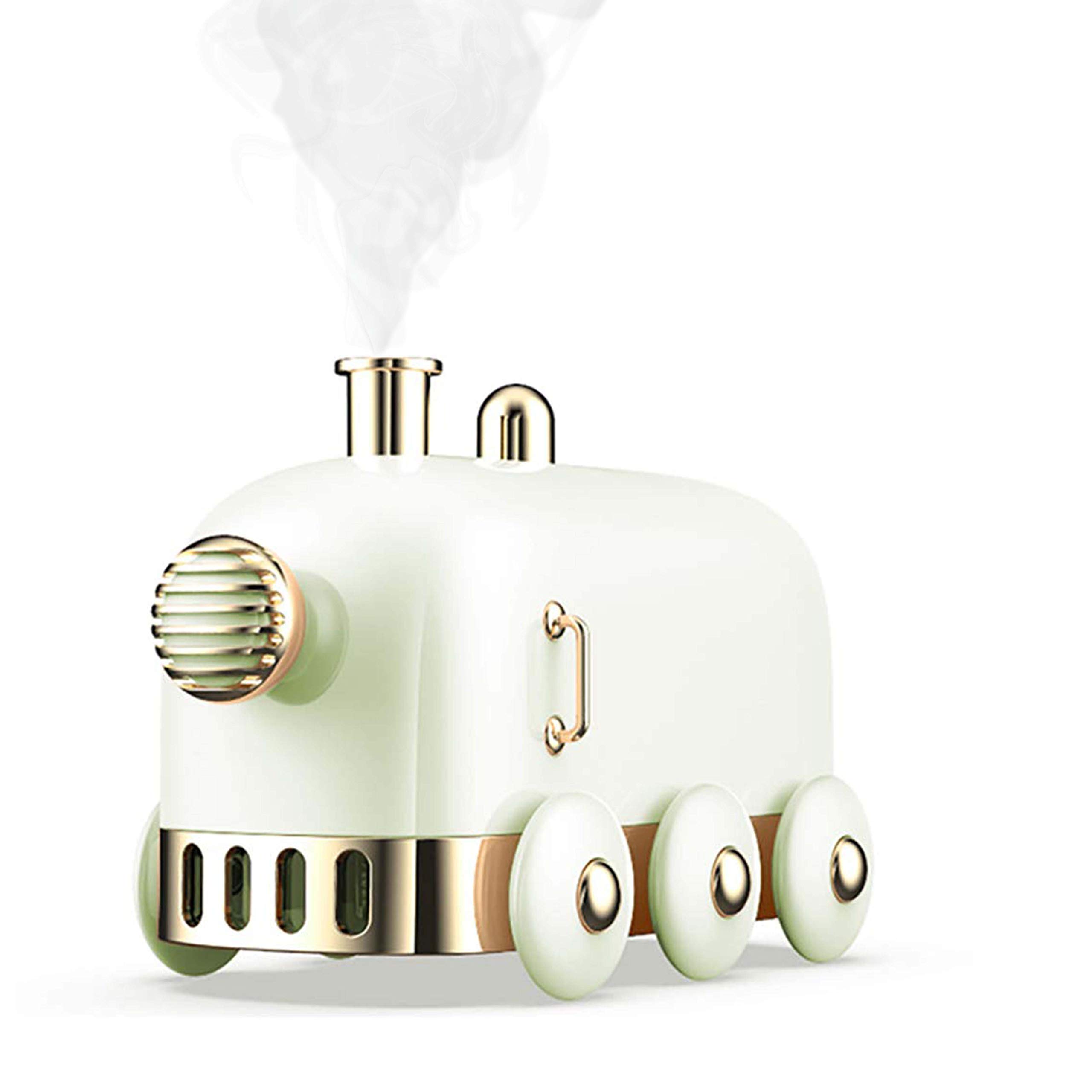 Mini Train USB Humidifier, Desktop Mute Mini Personal Portable Small Humidifier, Ultra Quiet LED Night Light Function USB Small Diffuser for Office, Bedroom, Auto Shut-Off, 300ML-image-25