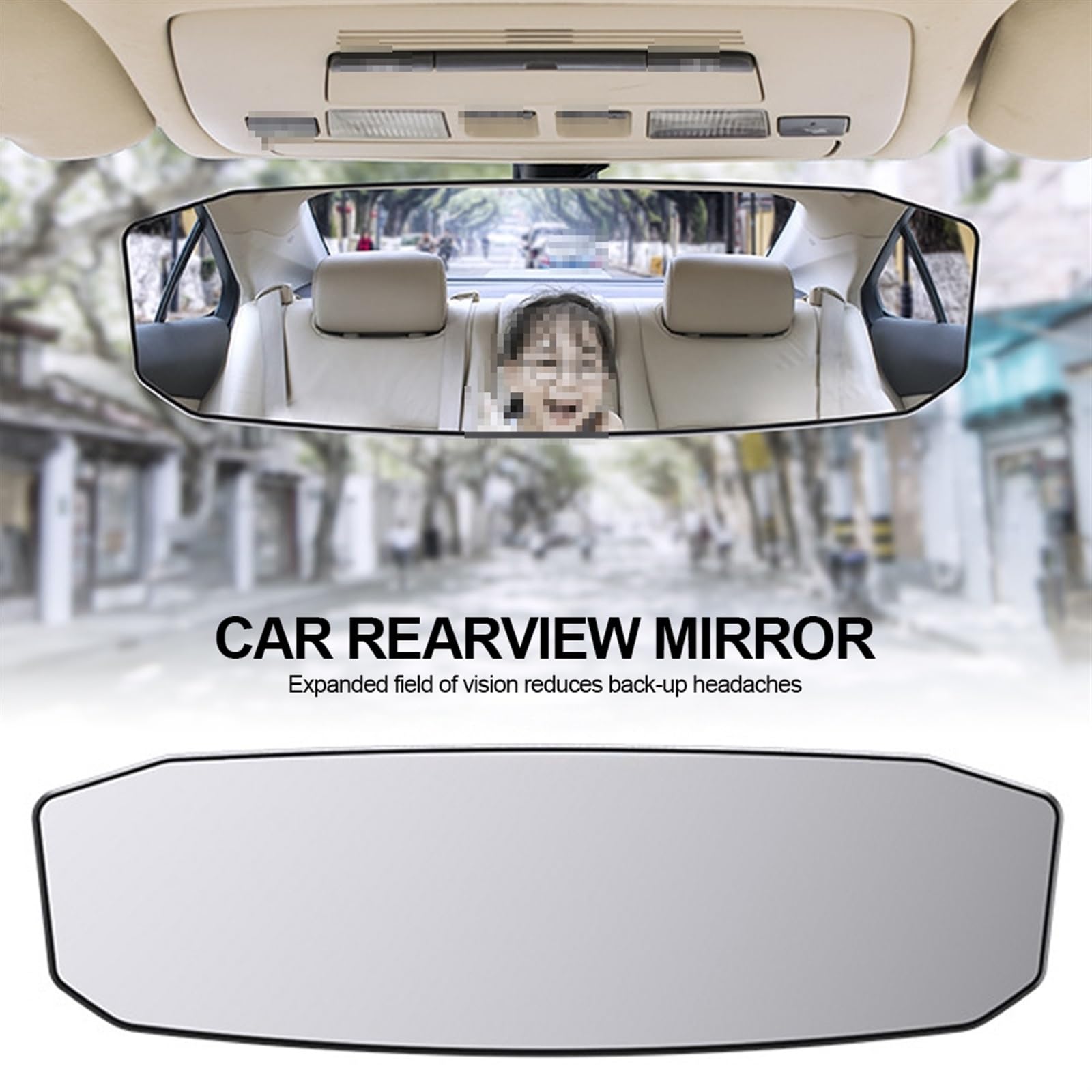 Universal Car Wide Angle Convex Rearview Mirror Baby Child Visor Goggle Safety Anti Glare Verre de Rétroviseur remplacement (Color : L)