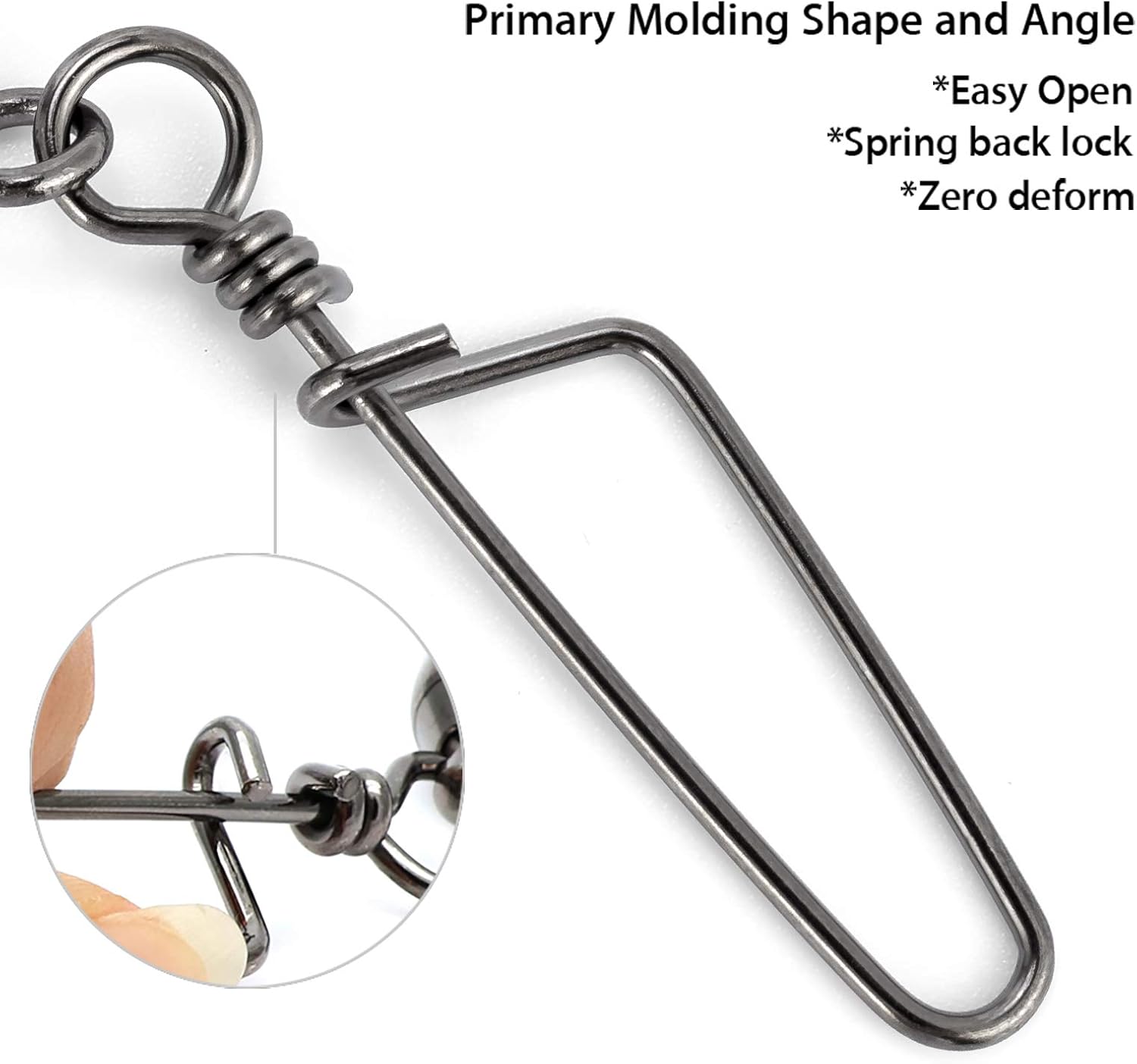 Dr.Fish 30 Pack Barrel Snap Swivels, Barrel Swivels Fishing Tackle Crane Rolling Coast Lock Snap Lure Leader Line Connector Fresh&Saltwater - Image 5