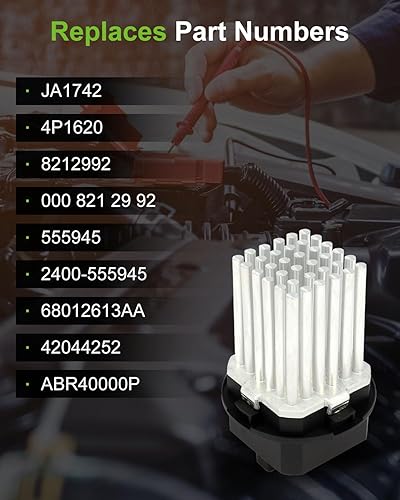 Miniatura 5 de SCITOO Regulador de resistencia del motor del ventilador HVAC del calentador de aire acondicionado para 2010-15 para Mercedes-Benz Sprinter 2500,