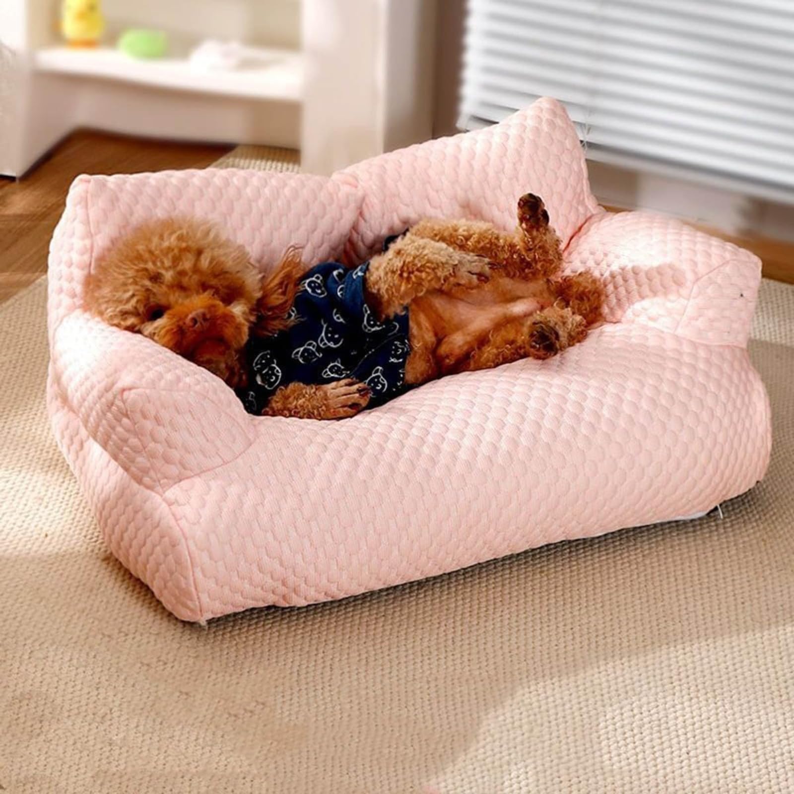 Divano letto for cani lavabile e traspirante, lettino for animali domestici rinfrescante in seta di ghiaccio, divano letto estivo in seta di ghiaccio fresco for animali domestici, lettino for animali