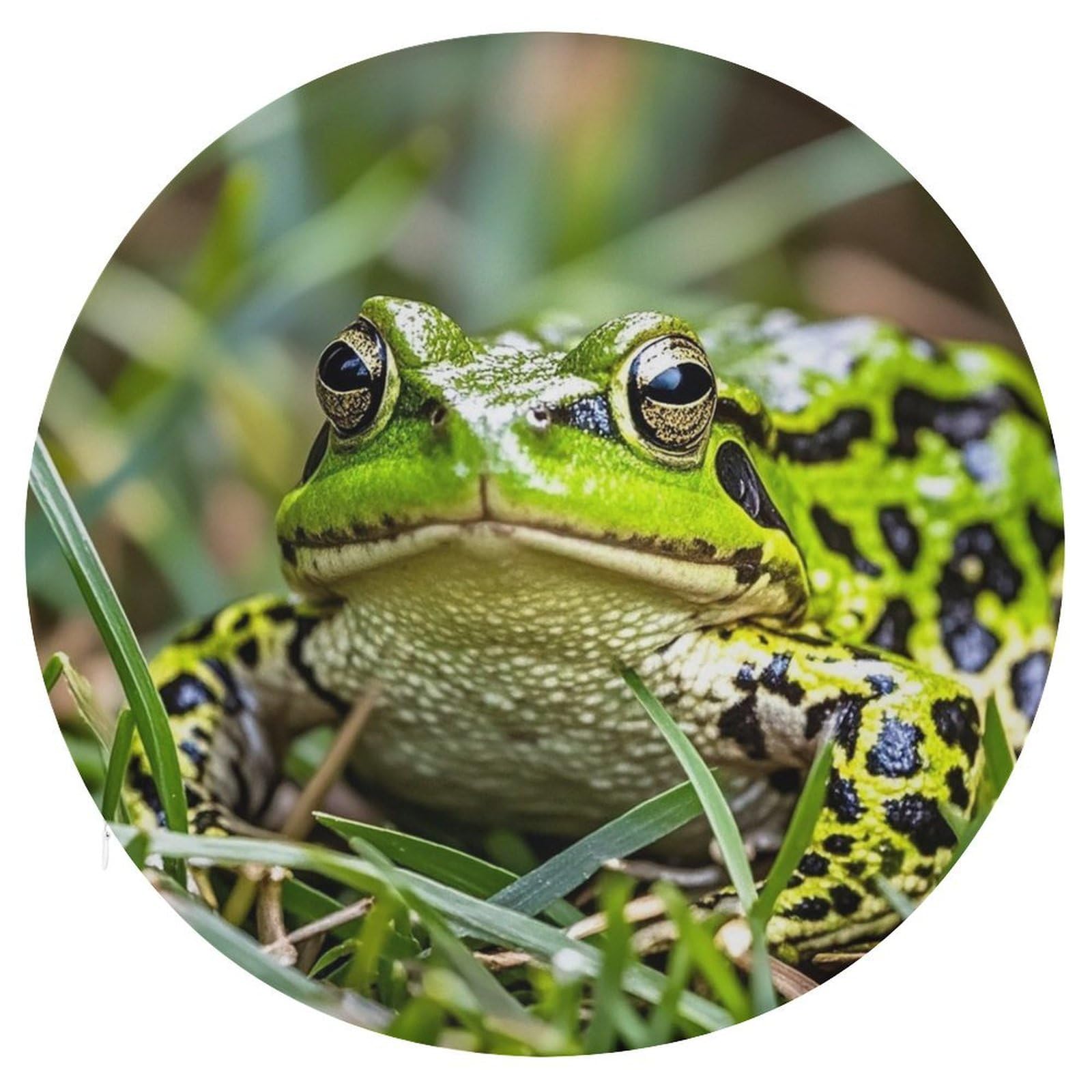 FekiLoot Frog Chair Cushion Round Memory Foam Seat Cushion Soft Circle Chair Pad with Removable Cover Fashion Decorative Stool Pad for Bedroom Sofa Kitchen Office 15.3" X 15.3"
