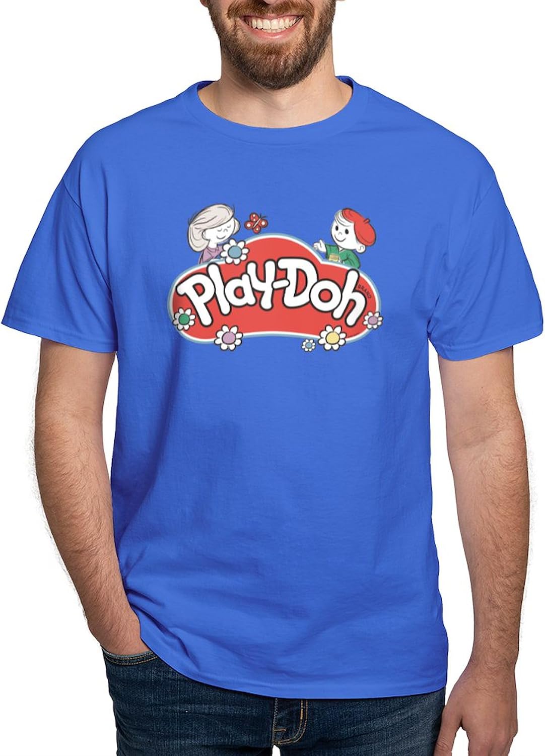 CafePress Play Doh: Blooming Garden Men's Value T Shirt Men's 100% Cotton, Classic Graphic White T-Shirt