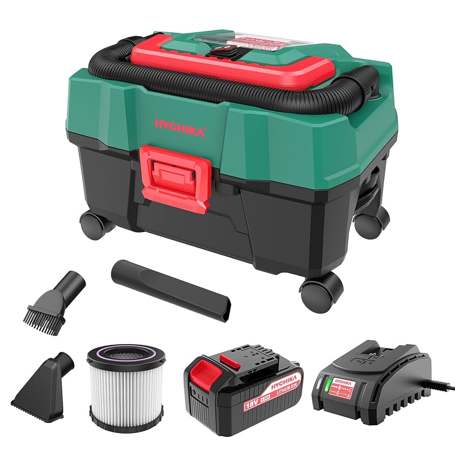 Amazon.com: HYCHIKA 18V Cordless Shop Wet Dry vacuums, 4
