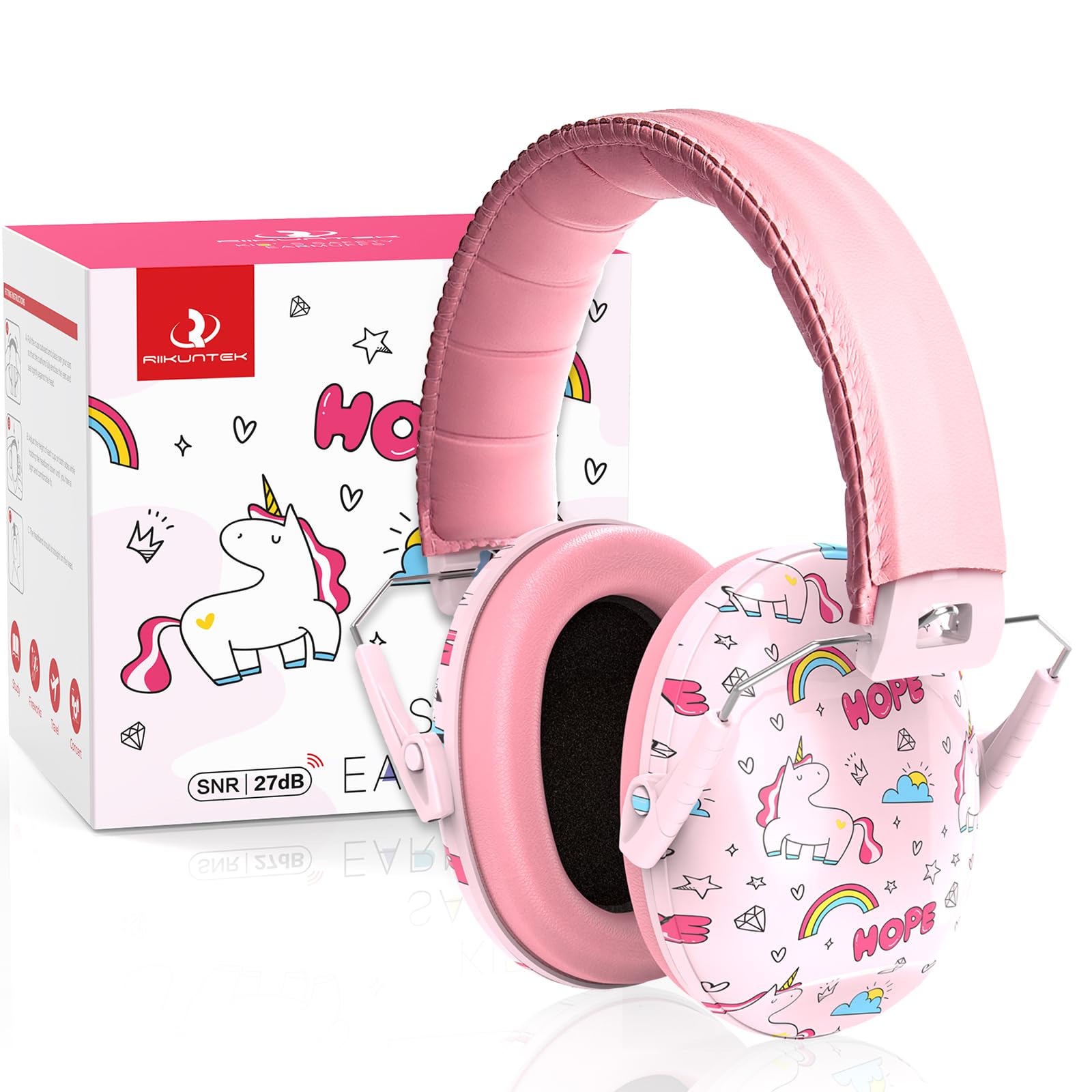 RIIKUNTEK Kids Ear Protection, SNR 27dB Noise Cancelling Headphones for Kids, Autism and Teens