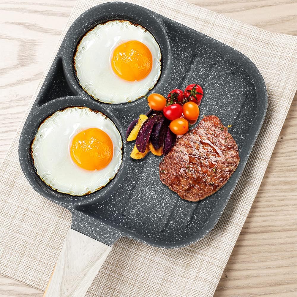 Buy Nyidpsz Egg Frying Pan, Nonstick Skillets Pancake Pans 3 Section
