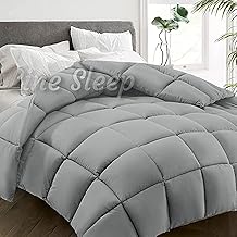Line Sleep Winter Fiber Quilt - Grey