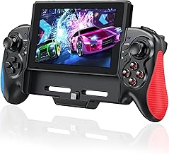 【有機ELモデル対応】スイッチ コントローラー 携帯モード専用コントローラー for Switch グリップコントローラー Switch OLED対応 ジャイロセンサー搭載 振動機能 Switch コントローラー 有線接続 充電・コード不要