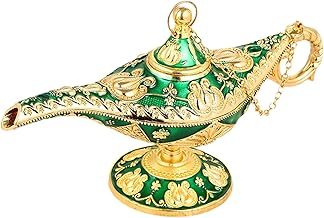 Lâmpada Bule de Chá de Conto de Lindo Luz Desejada Colecionáveis para Centros de Mesa de Casa Decoração Ornamento, Verde