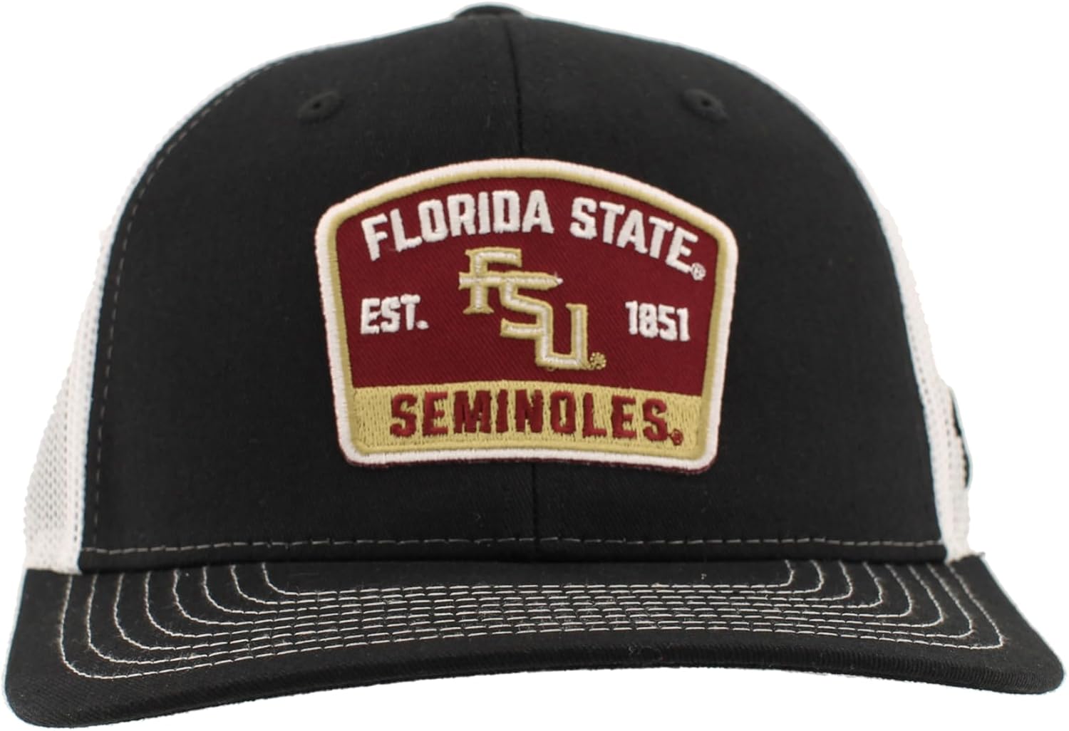 ZHATS Standard NCAA Officially Licensed Trucker Hat Dakota Switchback Patch Black White, One Size - Image 2