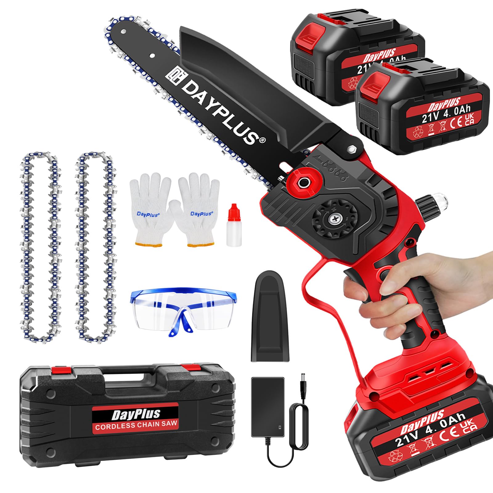 8000mAh Mini Motosega Elettrica A Batteria Da 8 Pollici Con - Foto 3