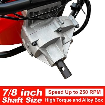 GardenTrax Earth Auger Combo 43cc 2-Cycle with 8'' Auger Bits Gas Powered Post Hole Digger