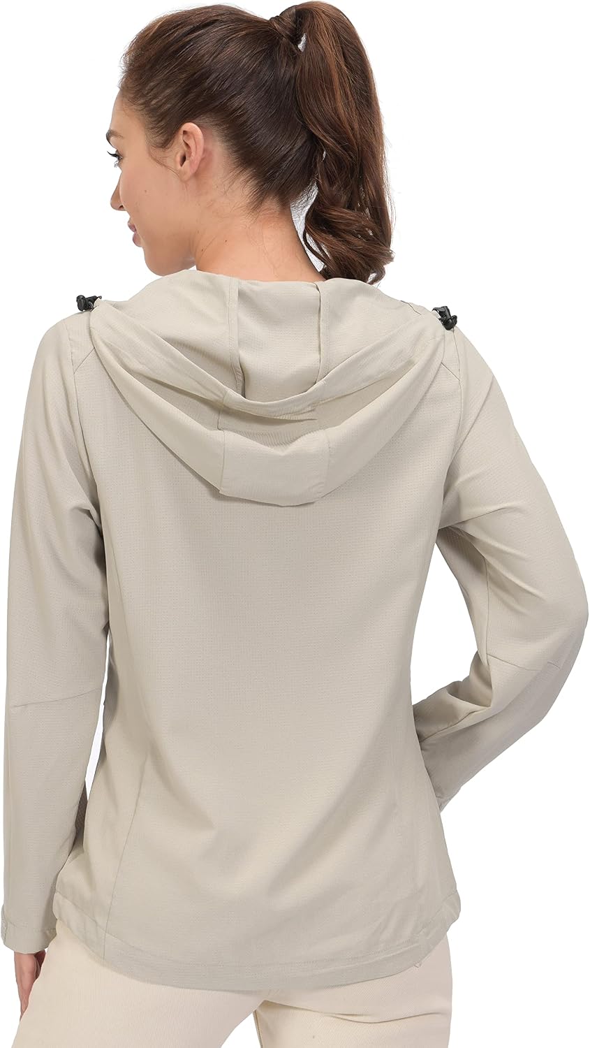 Little Donkey Andy Women's Sun Protection Hoodie Jackets Long Sleeve UPF50+ Shirts Hiking Travel Camp Air Holes Full Zip