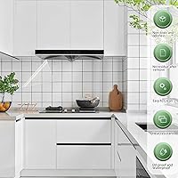 Vista 2 de Shackcom 2 rollos de papel de contacto transparente de 15.7 pulgadas x 9.84 pies, protector de pared autoadhesivo para cocina, se utiliza como forro