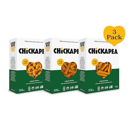 Miniatura 47 de Chickapea, pasta de garbanzos, rica en proteínas, pasta de lentejas, sin gluten, a base de plantas, sin OMG, baja en carbohidratos, pasta vegana, 8
