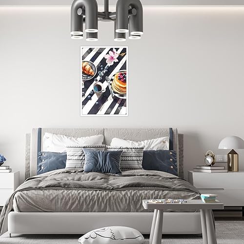 Miniatura 5 de Arte de pared retro para pastelería, cocina, arte de pared retro para café, té, tarta, pan, impresiones estéticas, pintura para el hogar moderno,