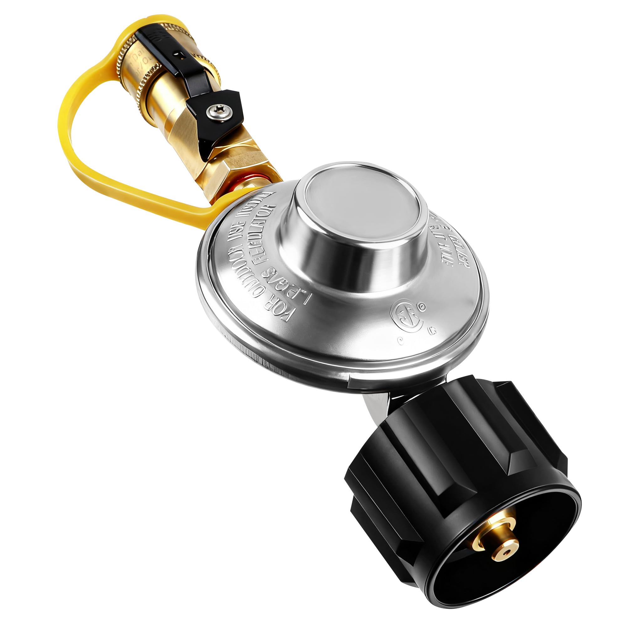 Adaptador de conexión rápida de propano, regulador de parrilla de gas propano con accesorios de conexión rápida de 1/4 pulgadas, conecta tanque de propano de 5 a 60 libras a la parrilla, para