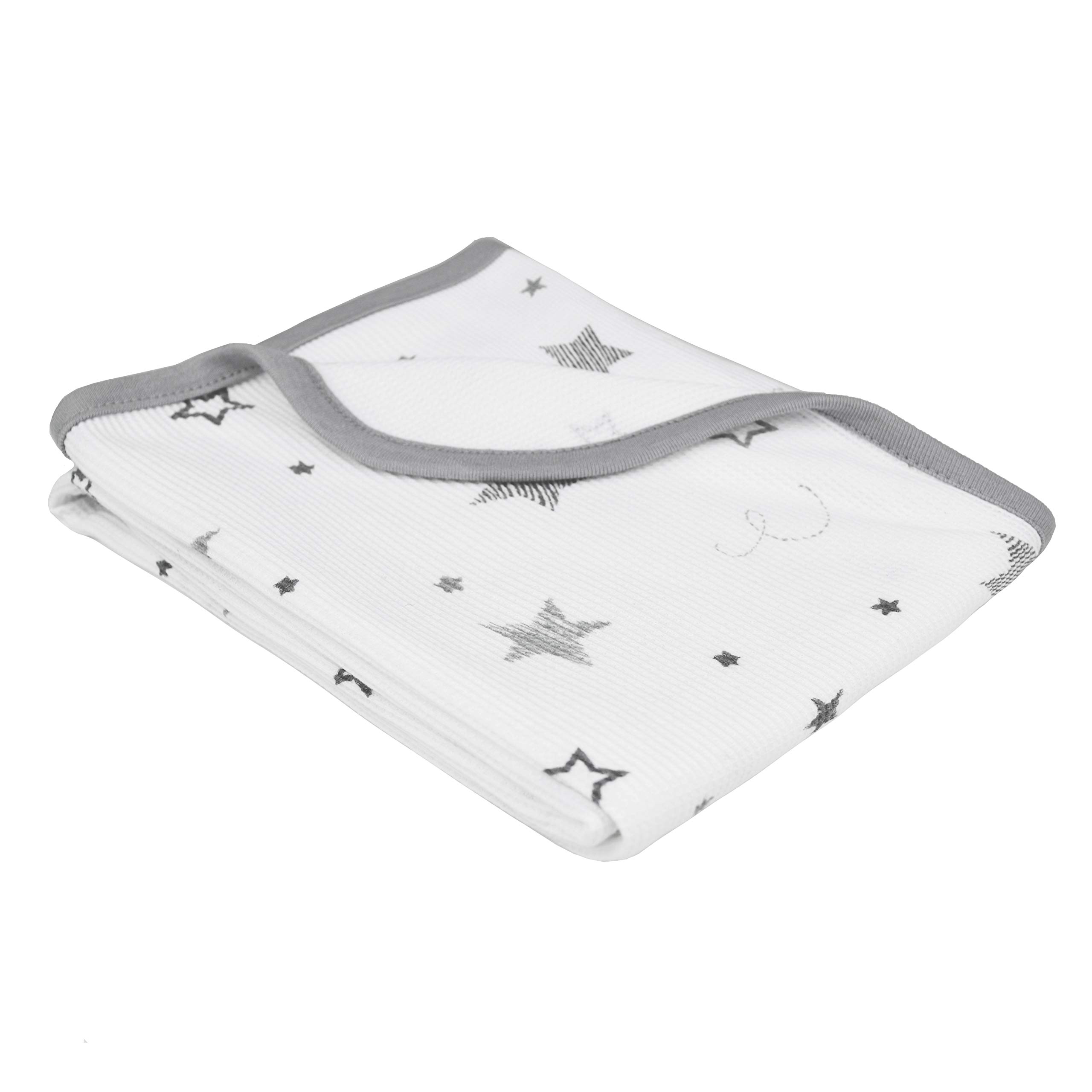 American Baby Company 30 x 40 Pulgadas, Suave 100% Algodón Natural, Manta térmica/Waffle, Super Estrellas, Suave y Transpirable, para niños y niñas