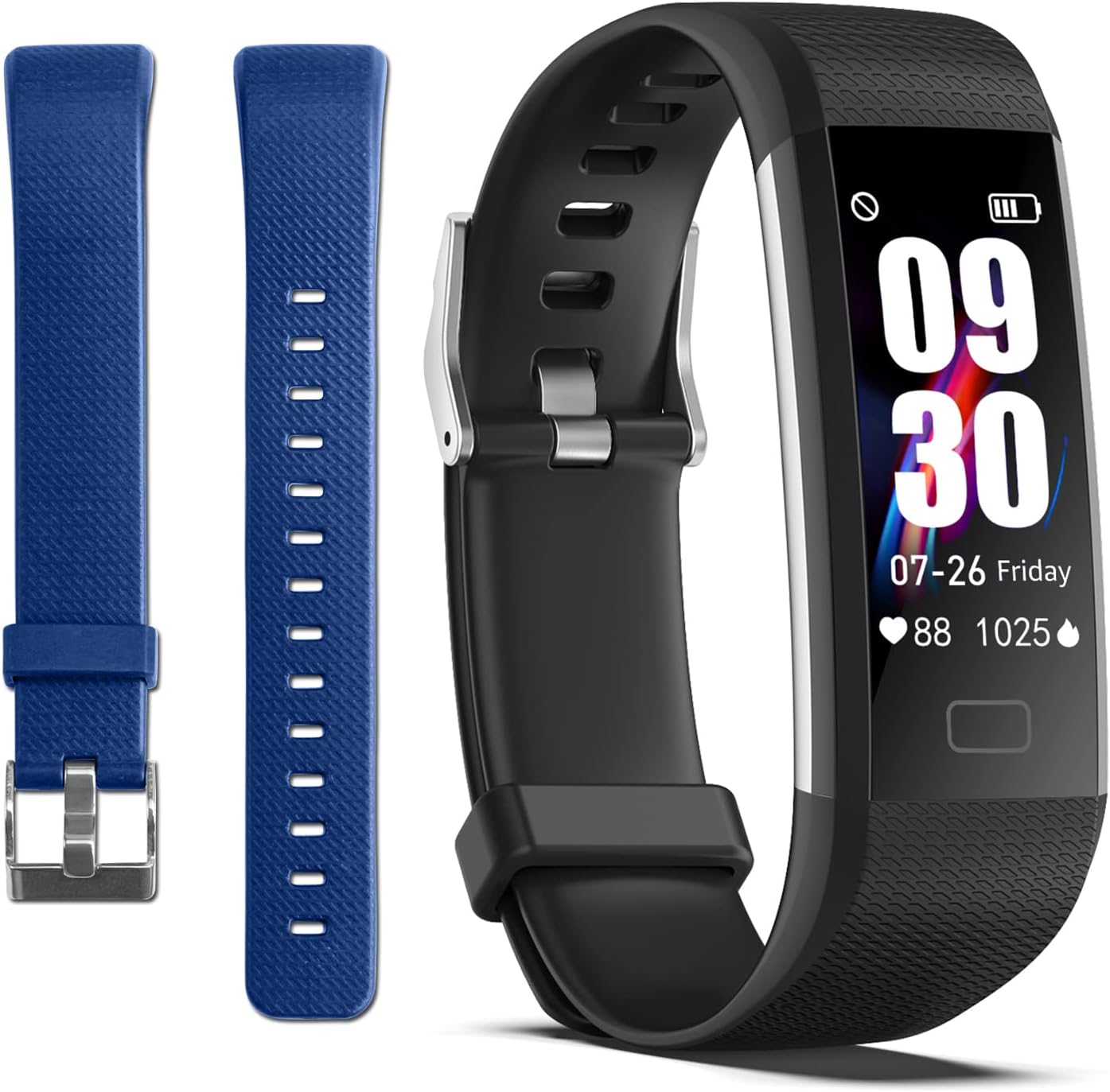 ENGERWALLFitness Tracker with Step Counter/Calories/Stopwatch, Activity Tracker with Heart Rate Monitor, IP68, Health Tracker with Sleep Tracker, Smartwatch, Pedometer Watch for Women Men Kids