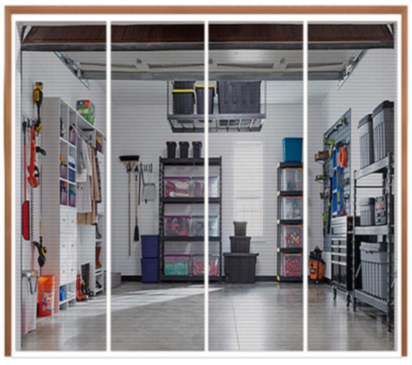 Großer Fenstervorhang, magnetisch, Anti-Moskito, magnetisch, Garage, Anti-Insekten-Türvorhang, stanzfrei, Vollnaht, weiß, B 310 cm x H 210 cm