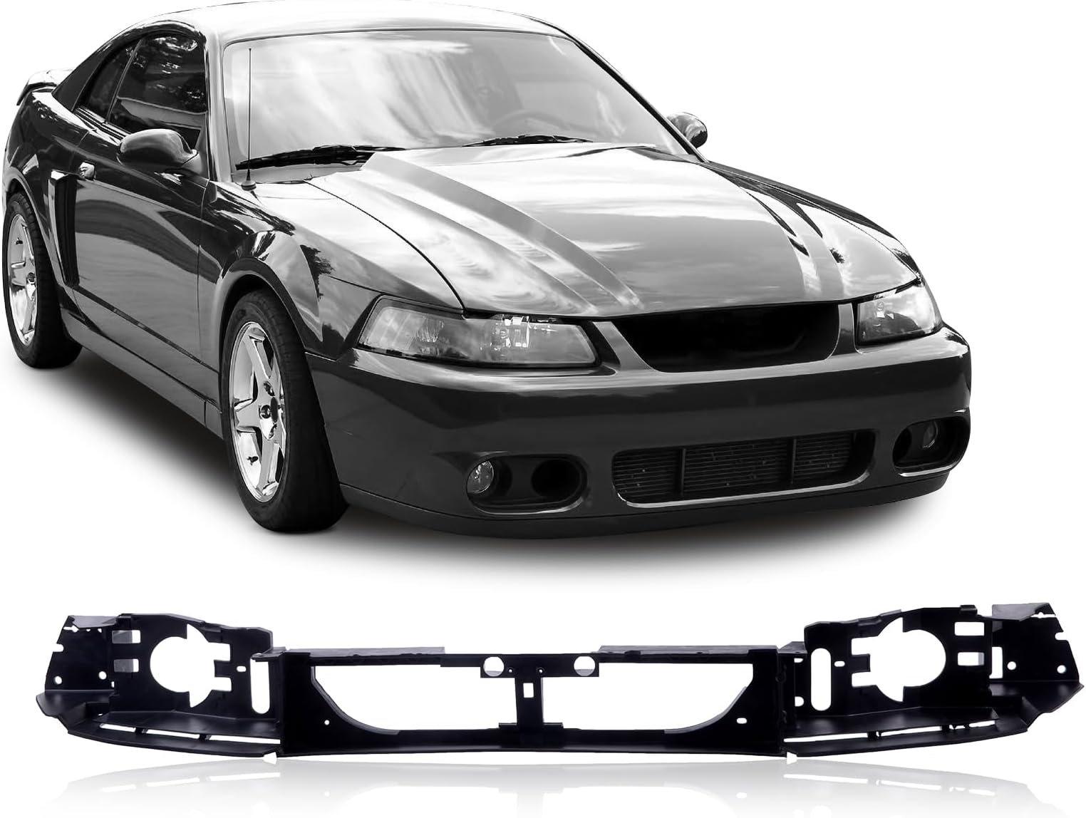 New Front Head Lamp Mounting Panel Compatible with 1999-2004 FORD Mustang Fits FO1221119 3R3Z8A284AA