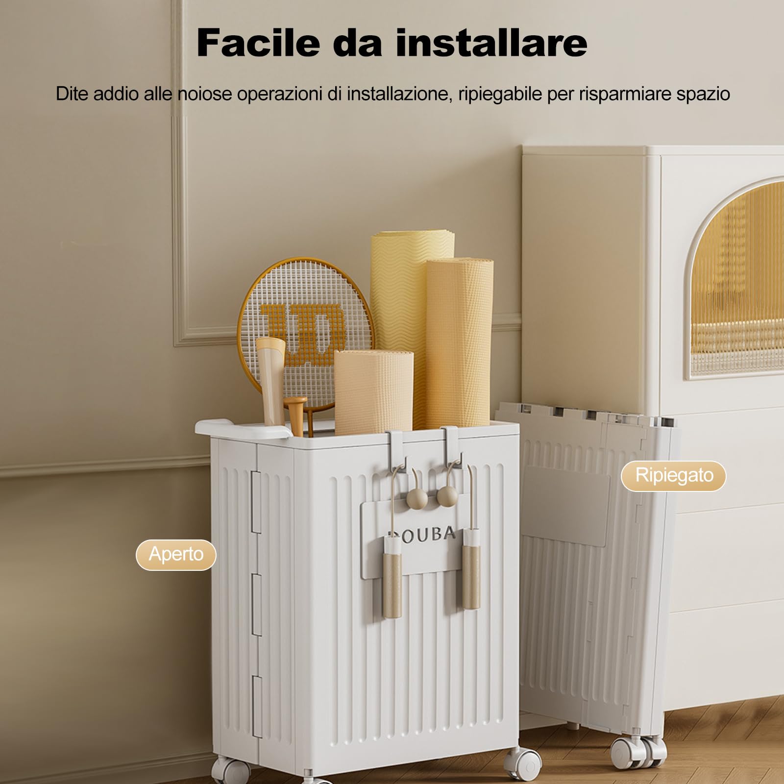 Ergocar Scatola Di Stoccaggio, La Ruota Universale Può Muoversi a 360 °, Con Una Scatola Di Stoccaggio Del Coperchio, è Adatto Per Camere Da Letto, Soggiorno, Uffici, Baule Di Auto