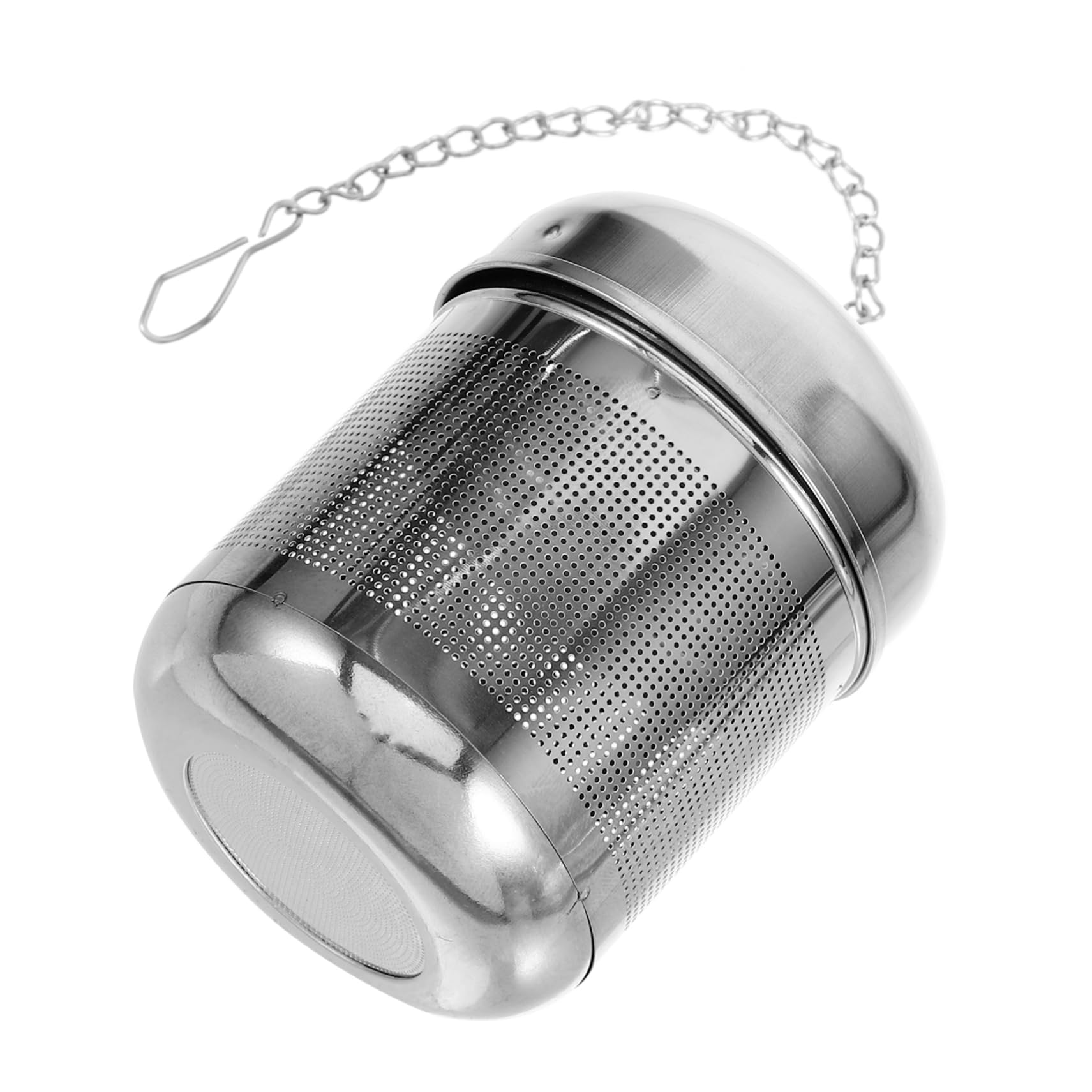 KICHOUSE Seasoning Spice Basket Tea Leaves Strainer Stainless Steel Household Tea Steeper with Chain Design Practical Mesh Strainer for Soup and Chinese Medicine