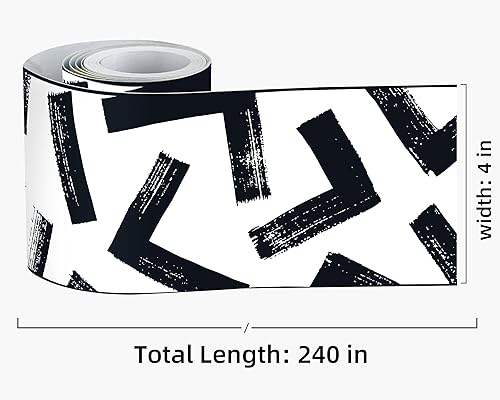 Vista 14 de FLFK Calcomanías de pared para despegar y pegar, para habitación de los niños, calcomanías de peces bajo el mar, 4 x 240 pulgadas (azul)