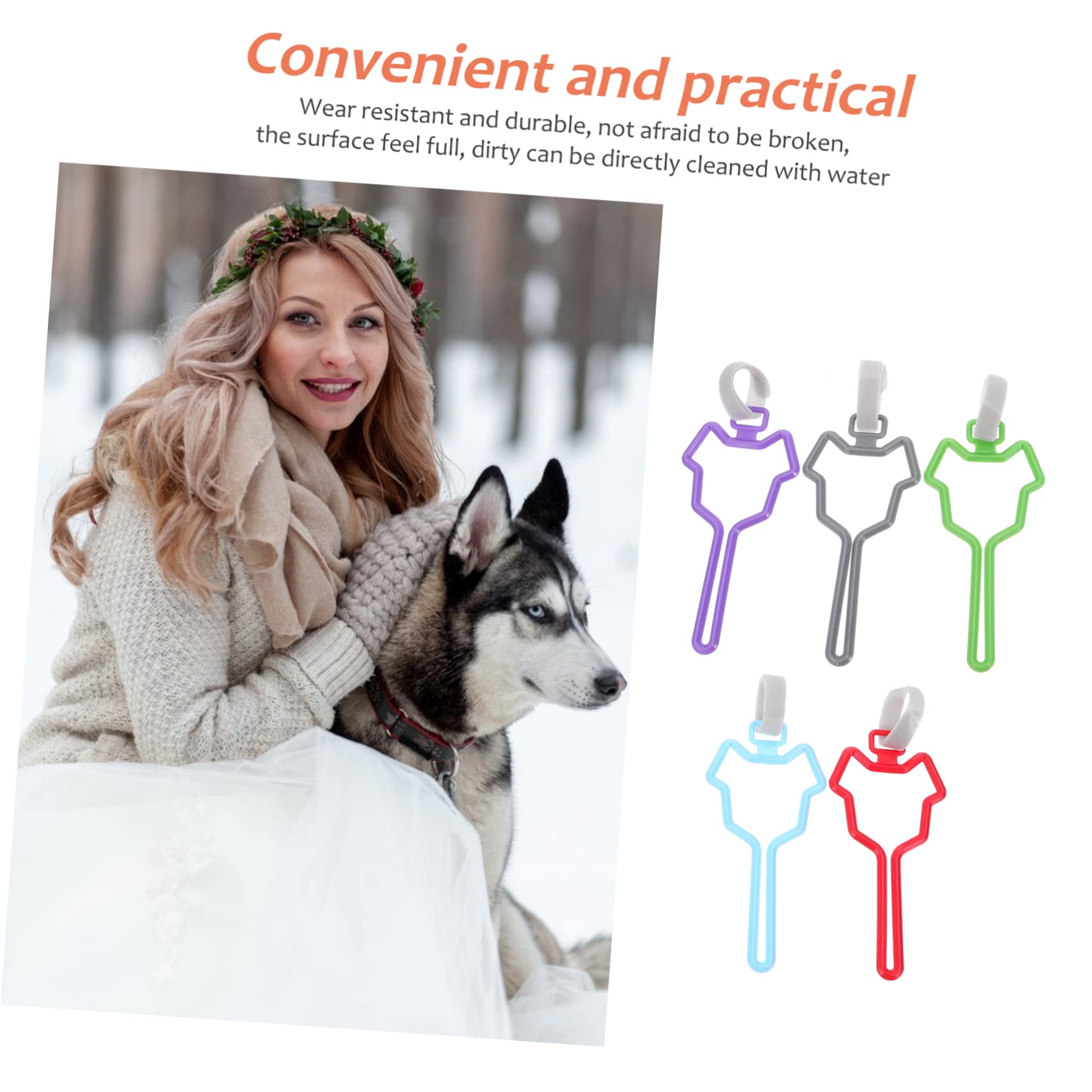 Porte-paquet à Déjections Canines à Pince pour Laisse, Lot de 5