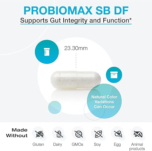 Miniatura 2 de XYMOGEN ProbioMax Sb 35B - Suplemento probiótico de 35 mil millones de UFC con Lactobacillus y Bifidobacterium lactis HN019 - Probióticos para la