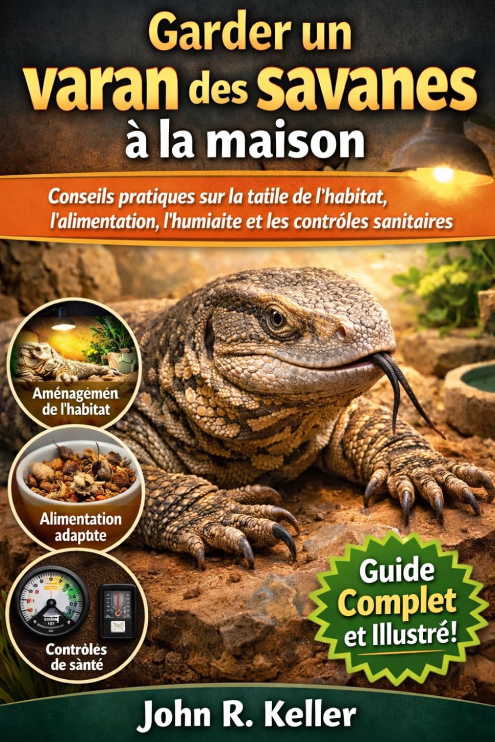 Garder un varan des savanes à la maison: Conseils pratiques sur la taille de l'habitat, l'alimentation, l'humidité et les contrôles sanitaires