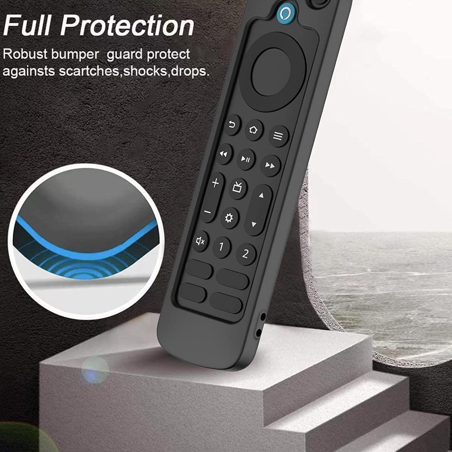 Housse Silicone Pour Télécommande Alexa - Protection Anti-choc, Antidérapante, Lavable, Design Drôle (orange)