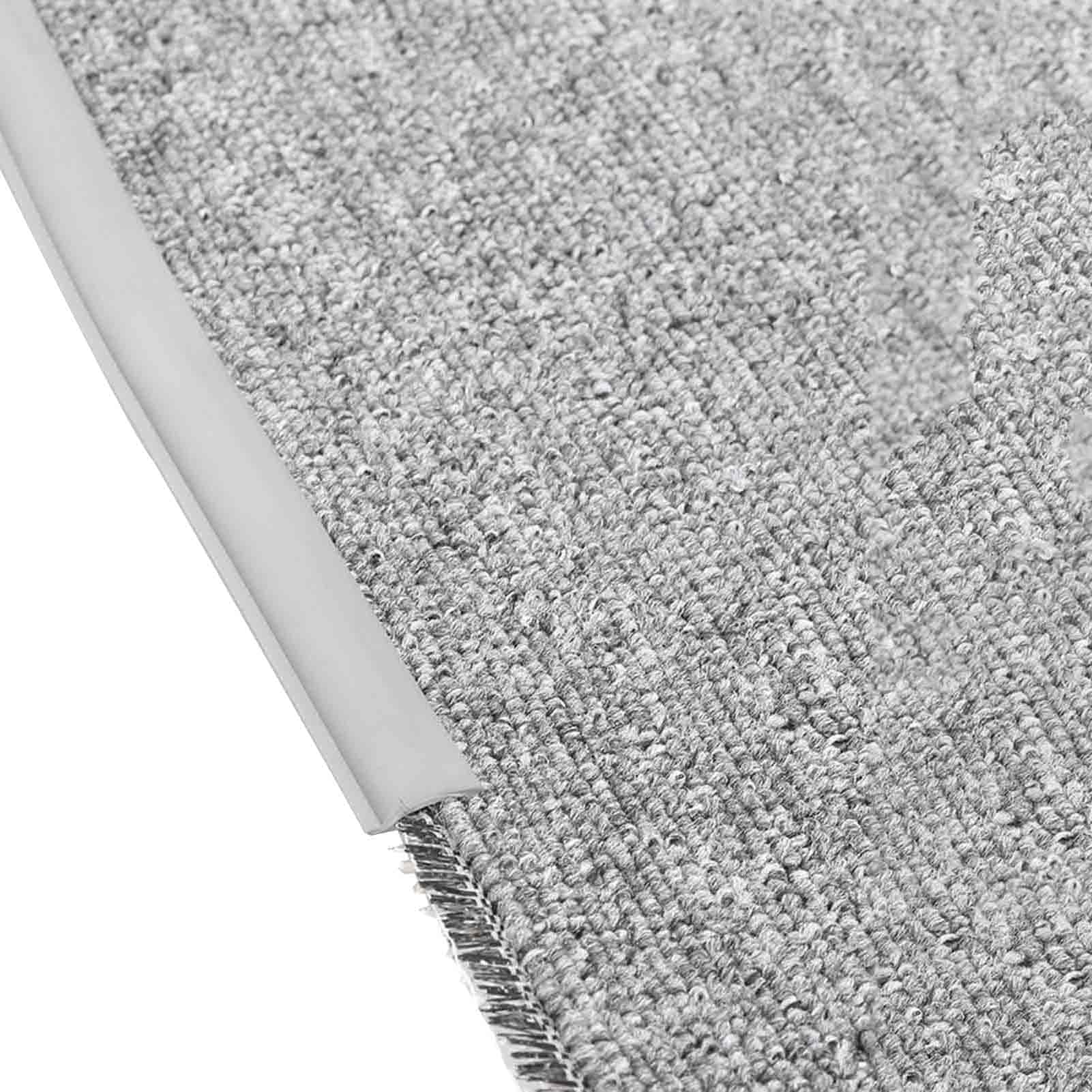 LXLXGray PVC Edge Guard Strip for Carpet Floor Countertops, Cuttable Carpet Straight Edge Trim Strip Fits Edge up to 0.39 Inch, Custom Size (Size : 180ft/55m)