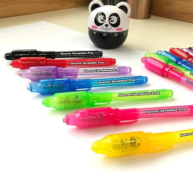 SCStyle Invisible Ink Pen 31Pcs with UV Light Magic Marker for Secret Messages, Writing Information for Birthdays, Easter, Halloween, for Students