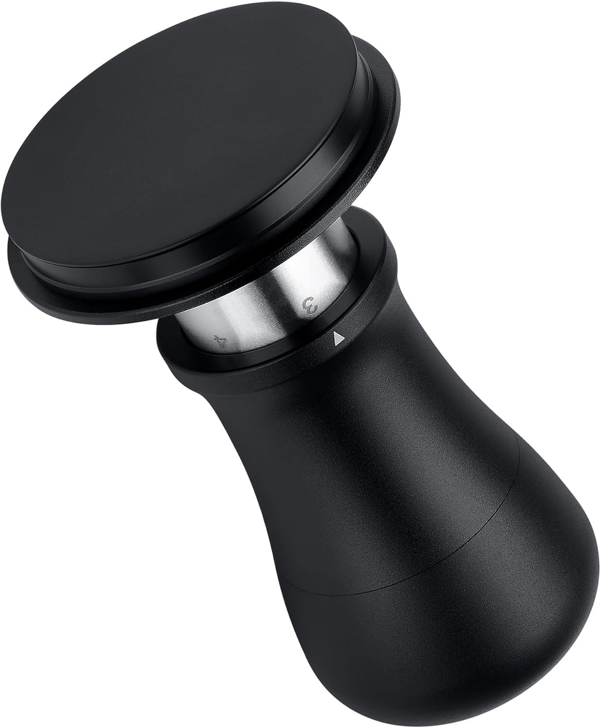 Normcore 53.3mm Espresso Tamper V5, Spring-loaded Coffee Tamper with Titanium Coating Flat Base, 6-Pressure Adjustment, Compatible with 54mm Breville Sage Portafilter, Black
