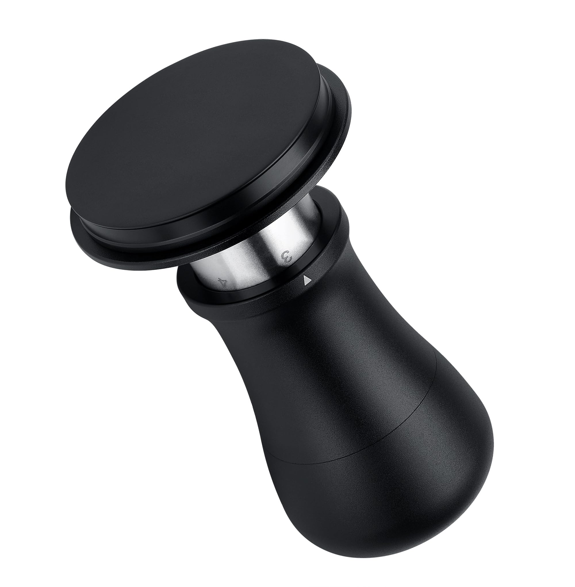 Normcore 53,3 mm Espresso Tamper V5, federbelasteter Kaffeestampfer mit Titanbeschichtung, Flachboden, 6-fache Druckeinstellung, kompatibel mit 54 mm Breville Sage Siebträger, Schwarz