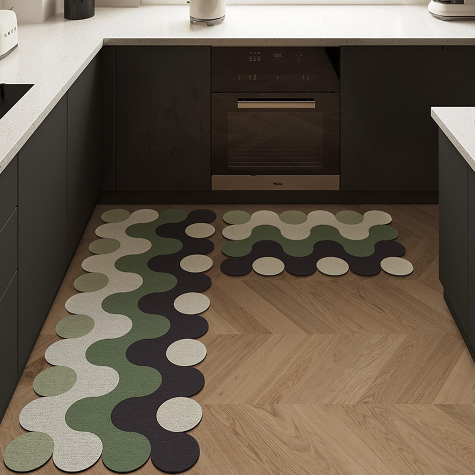 Tapete antideslizante de cocina con secado rápido de 40x60cm para baño y alfombra de oficina