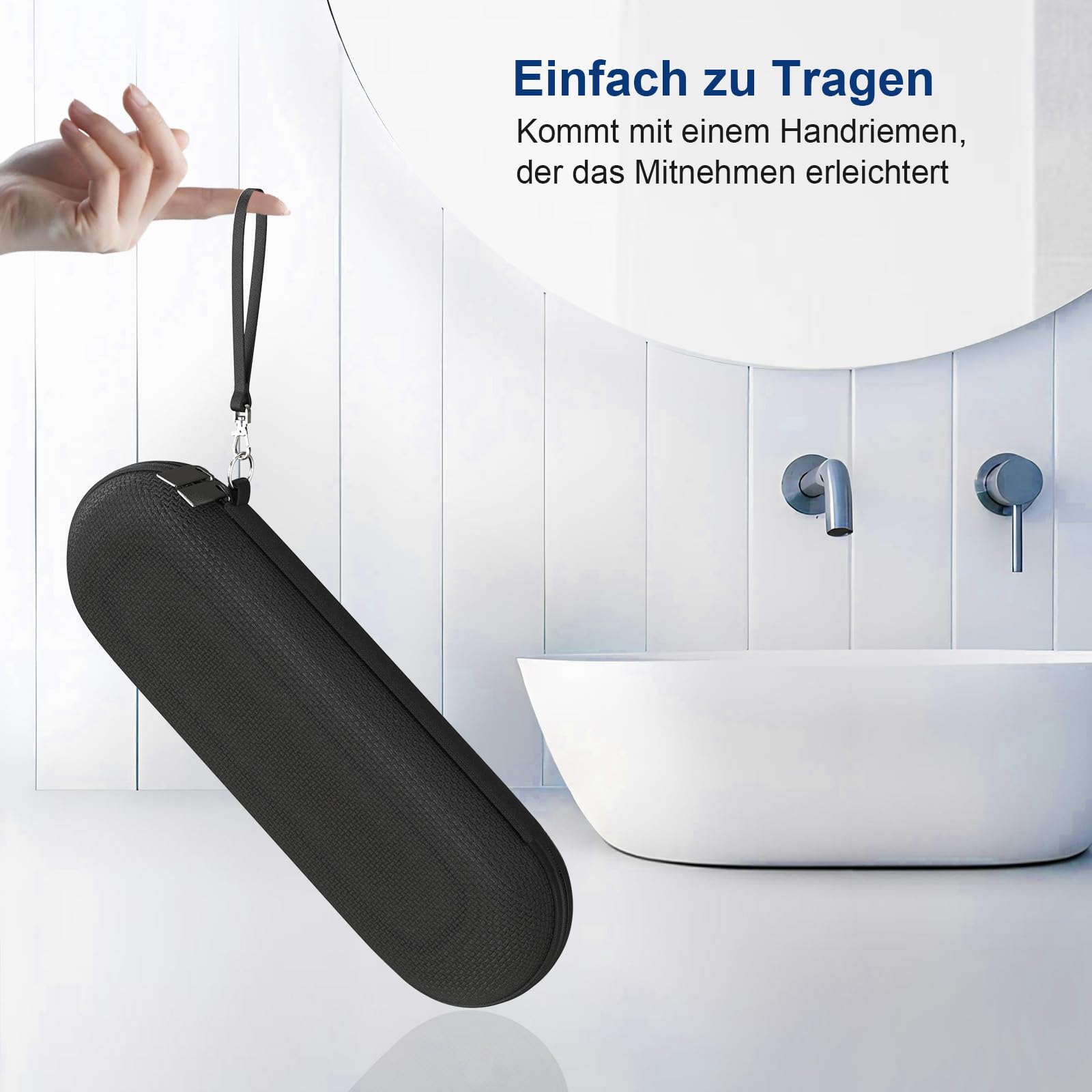 SURFOU Elektryczne etui na szczoteczki do zębów Oral B/Oral-B Pro/Phlips Sonicare, przenośna twarda obudowa, torba podróżna, Travel Essentials, etui podróżne z akcesoriami, czarne, czarny, Classic