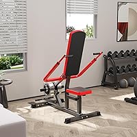 Vista 7 de Upgraded 15° Backrest Seated Dip Machine Tricep Bicep, Tricep Bicep Press Down Machine, Triceps Bicep curl Workouts with Cable Bar, Plate Loaded Dip