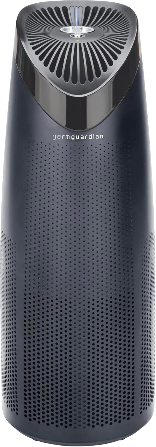 GermGuardian Air Purifier with HEPA Filter, Removes 99.97% of Pollutants, Covers Large Room up to 750 Sq. Foot Room in 1 Hr, UV-C Light Helps Reduce Germs, Zero Ozone Verified, 22″, Black, AC4625BDLX