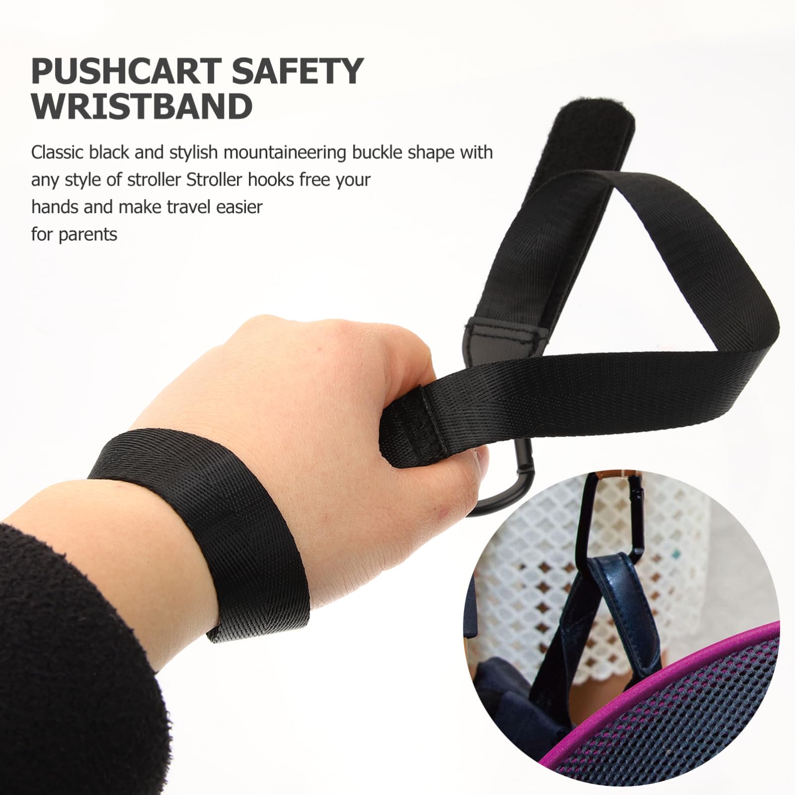 BESTonZON Stroller Harness Straps Set Hooks Replacement Straps Lanyard for Stroller Safety Harness