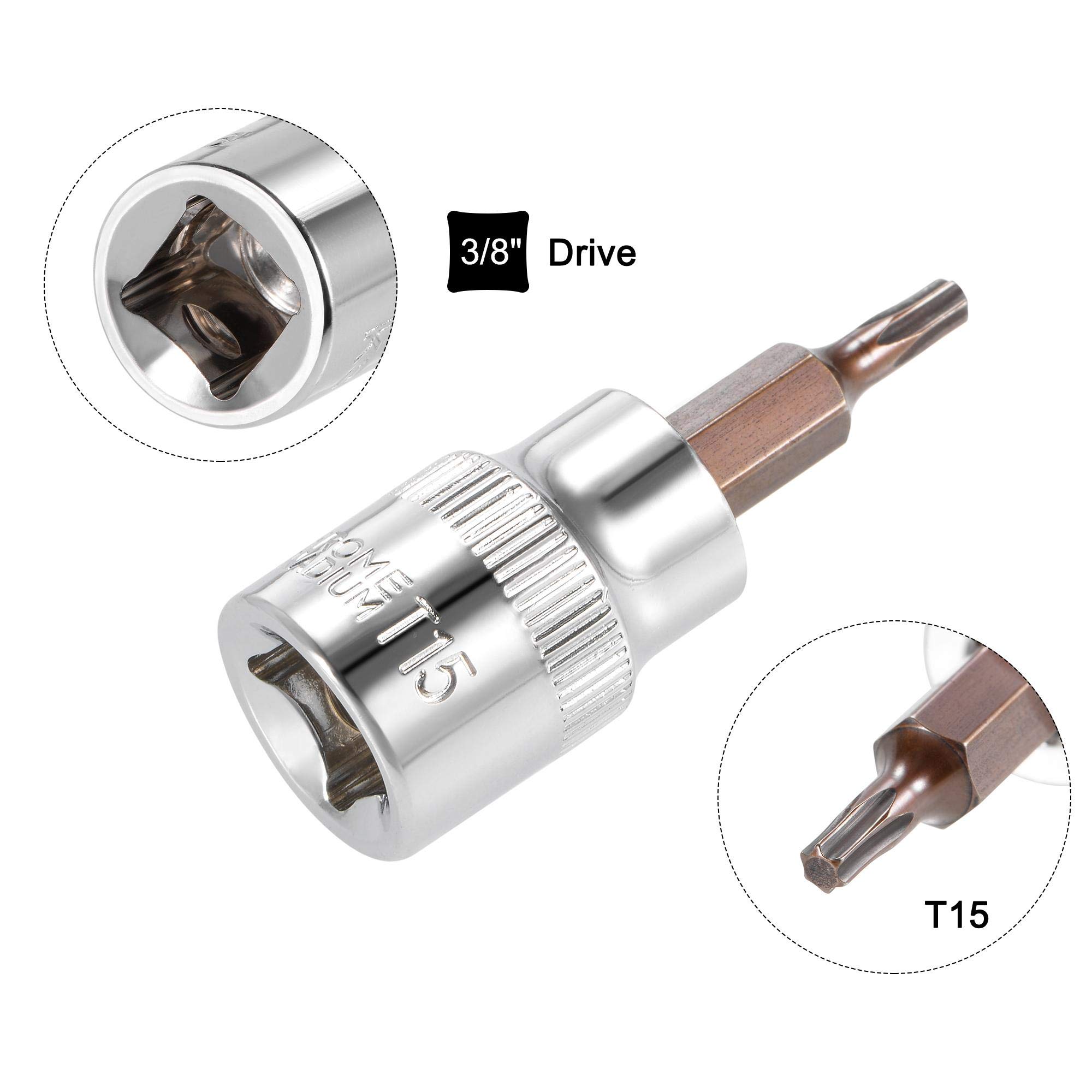 Douille Torx T30 3/8 - 2 Pièces En Acier S2, Pour Cliquet Et Usage Manuel