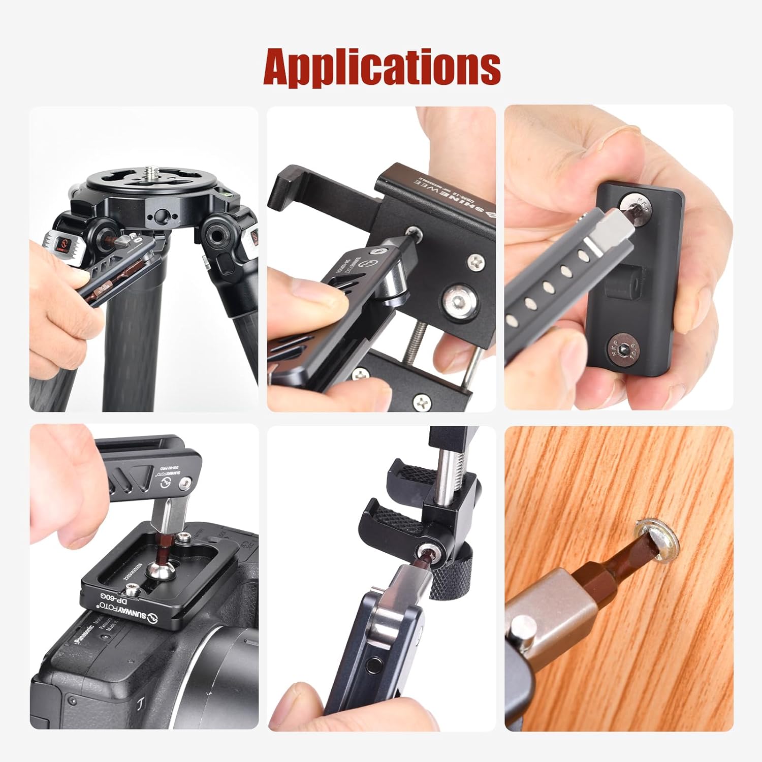 DW-02PROII Folding Tool Set with Hex Key Wrenches Stainless Steel 2.5/3/4/5mm, Phillips and Flat Head, Photography EDC Multitool Keychain Screwdriver