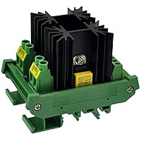 Vista 1 de Módulo SSR de relé de estado sólido de 12 amperios para montaje en carril DIN, en 4 32 VCC, 100 240 VAC. (2 canales)