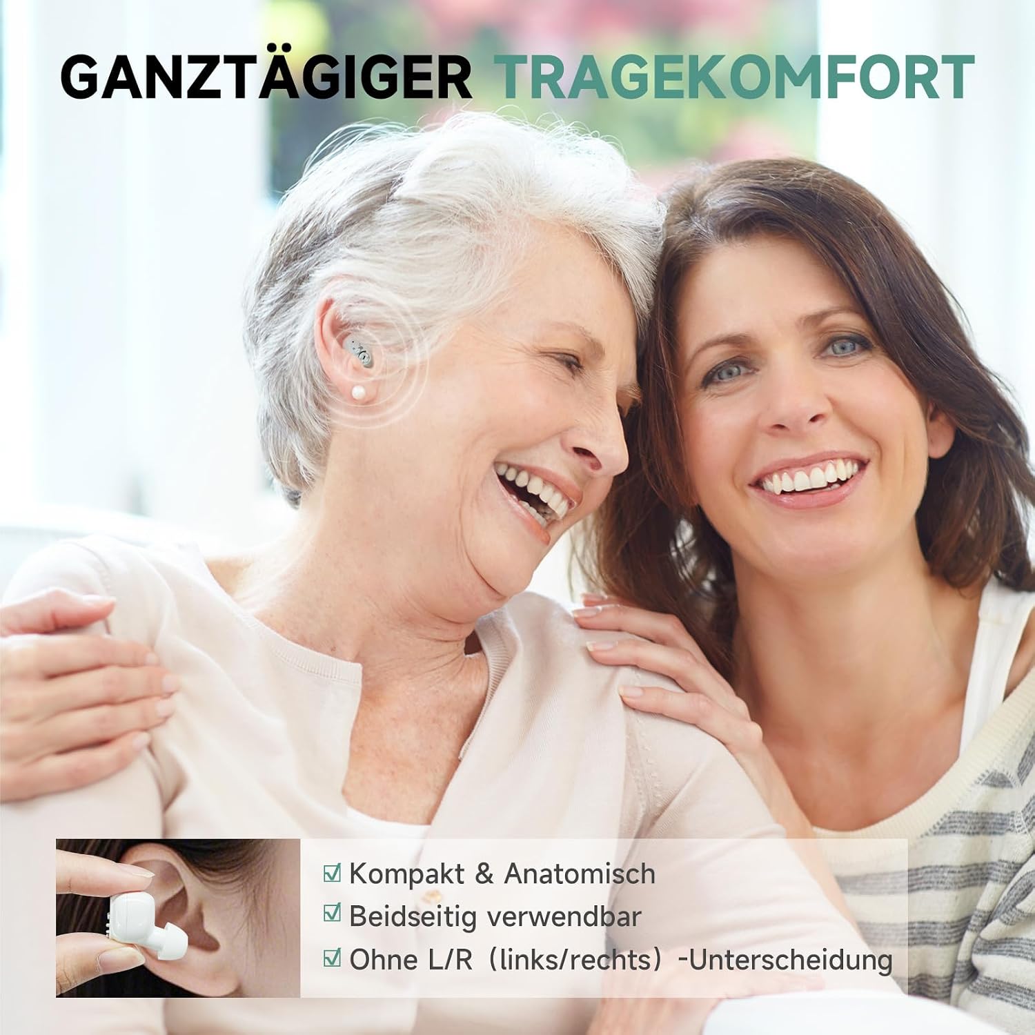 Britzgo Neues Gerät zur Geräuschunterdrückung Kompakt und tragbar mit Ladekoffer (Weiß) - 7