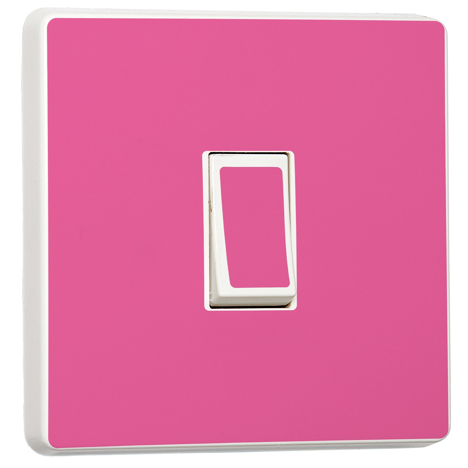 Stika.co Single Pack Of 2 Plain Glossy Pink Light Switch Stickers, Self-Adhesive Vinyl Light Switch Cover, Bedroom Home Decor, Switch, Peel And Stick