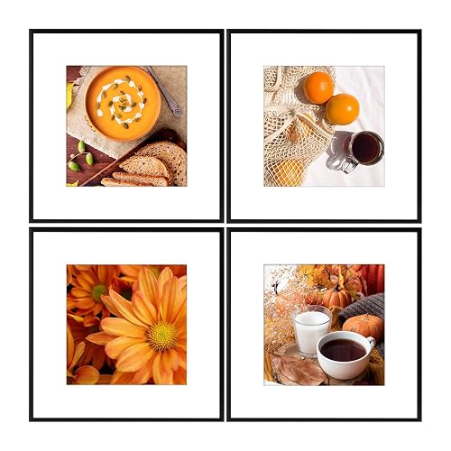 Golden State Art 12x12 Picture Frames with Mat for 8x8