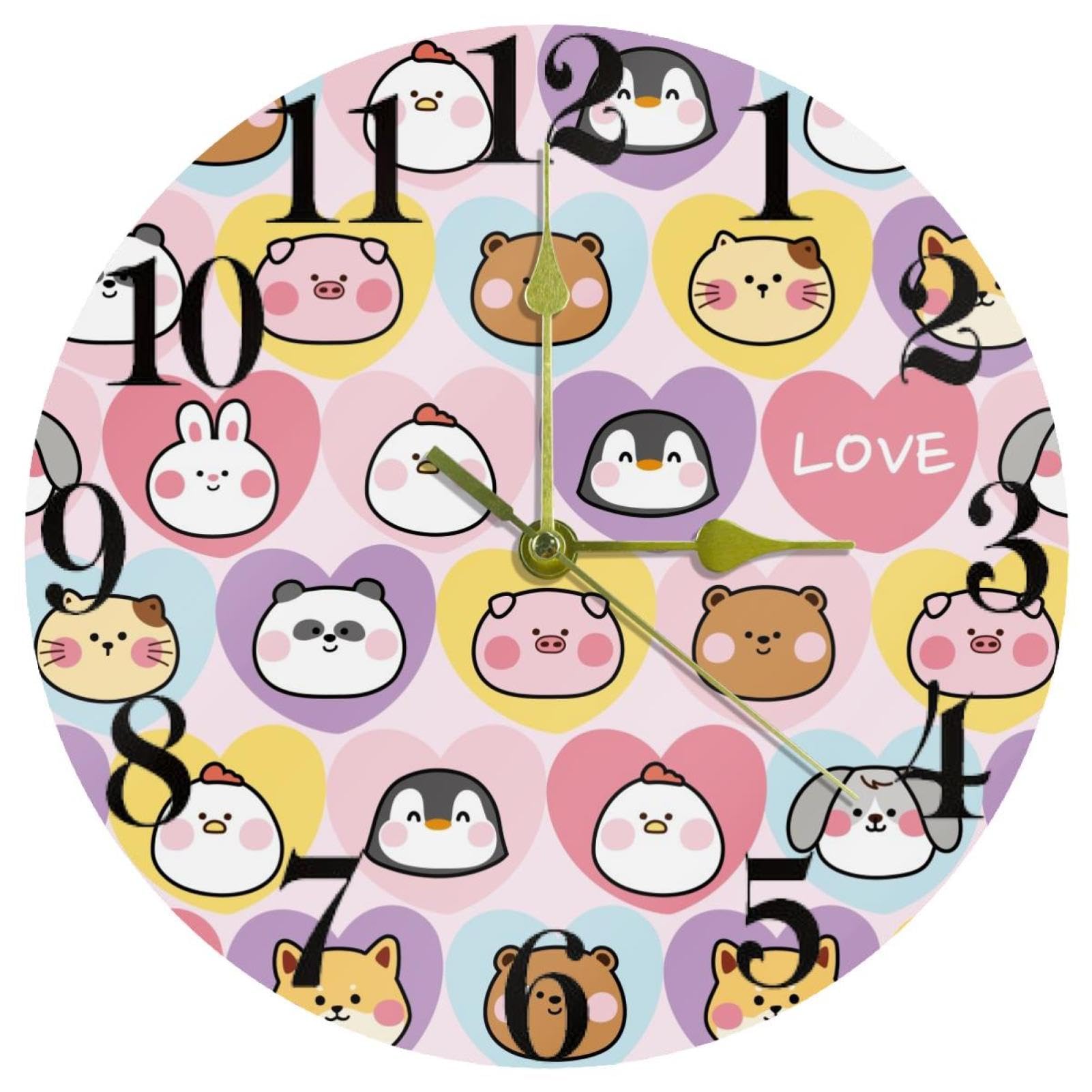 Horloge murale ronde design cœur pour une maison accueillante