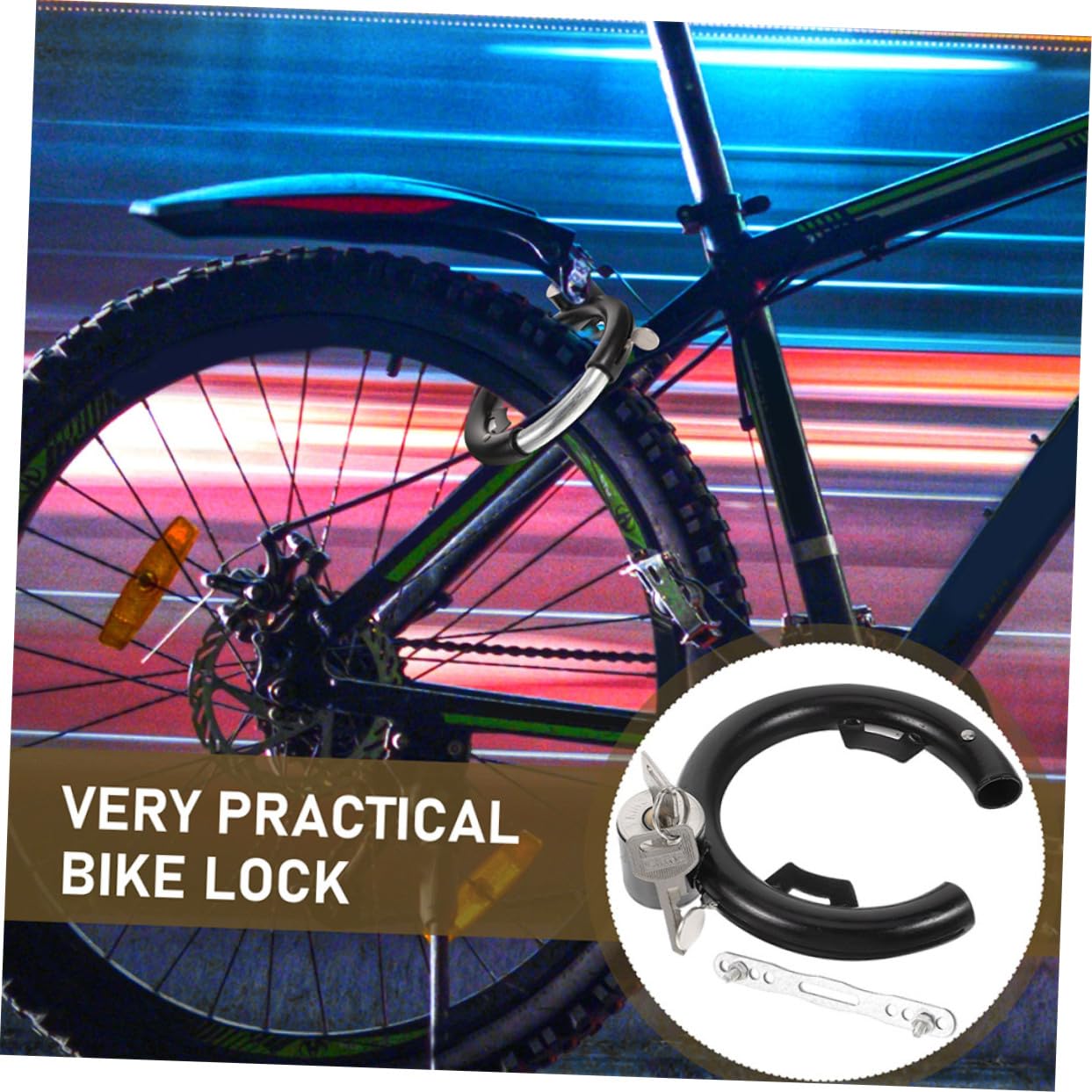 Lucchetto Antifurto per Bici e Scooter, 3 Set, Nero | Acciaio Inossidabile, Anti-graffio e Resistente All’usura, Accessorio per Ciclismo