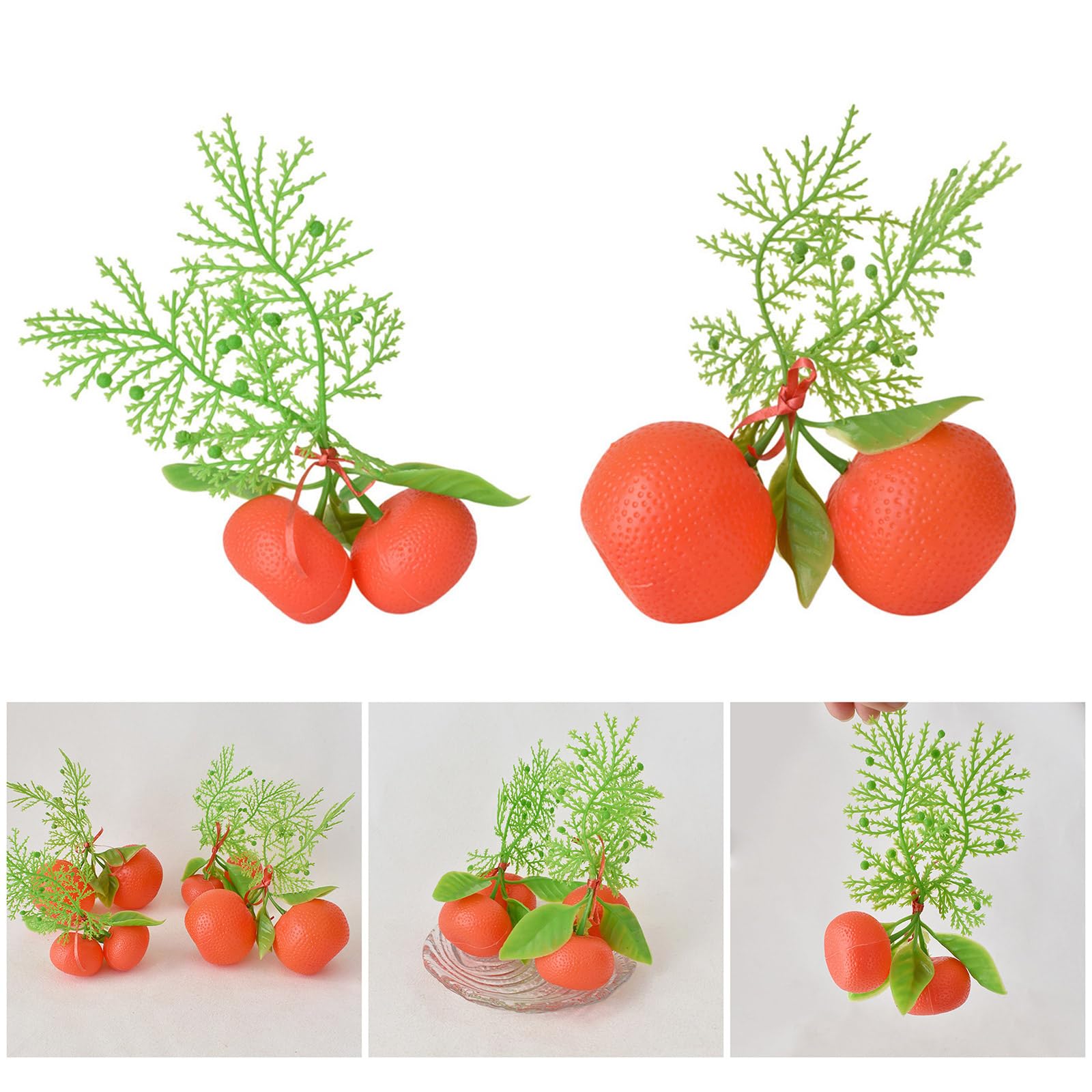 XAGMODSHN 10Pcs Realistic Artificial Simulation Tangerines Fruit Toy for Basket Display Christmas Thanksgiving Decoration